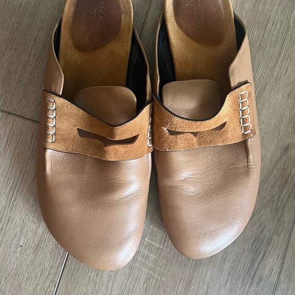 Rag & Bone Ansley Loafer Mule in Cinnamon Leather size 37.5 - Picture 9 of 10